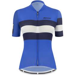 Santini Kurzarm Fahrradtrikot ECOSLEEK BENGAL LADY - Hellblau/Orange