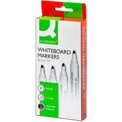 Q-CONNECT whiteboardmarker 2-3 mm spids 4 farver