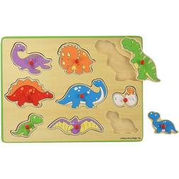 Bigjigs Knopp-pussel Dinosaurs 9 bitar