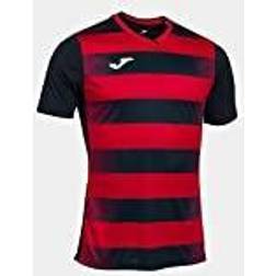 Joma Europa V Short Sleeve T-shirt Men - Black/Red