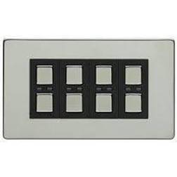 LightWave LightwaveRF 230V 4 Gang Master Dimmer Chrome JSJSLW440C
