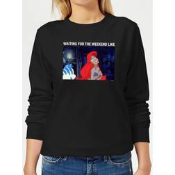 Disney The Little Mermaid Weekend Wait Women's Sweatshirt - Black