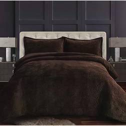 Tribeca Living Capri 3-pack Bedspread Brown (243.84x233.68cm)