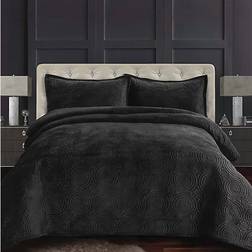 Tribeca Living Capri 3-pack Bedspread Gray (243.84x233.68cm)