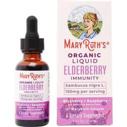 MaryRuth Organics Organic Elderberry Immunity Liquid Blueberry Raspberry 150 mg. 1 fl. oz