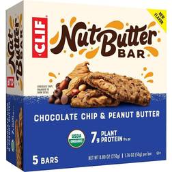 Clif Bar Nut Butter Chocolate Chip & Peanut Butter 1.76 oz Each Pack of 5 1 pcs