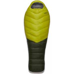 Rab Alpine 800 Sleeping Bag Long gul/oliv Left Zipper Sovsäck 2022