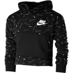 Nike Girls' Sportswear Swooshfetti Club Fleece Hoodie, Medium