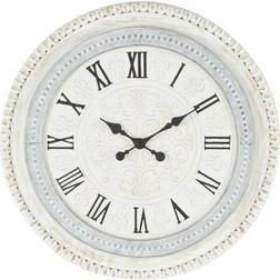 White Farmhouse Wood Wall Clock Wall Clock 22"