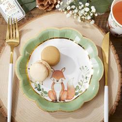 Kate Aspen Woodland Baby 7 in Premium Paper Plates Set of 16