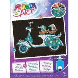 Sequin Art 1957 Scooter Craft Kit From The Purple Range