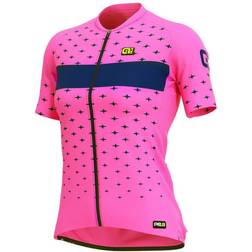 Ale Alé PRR Stars Damen Kurzarmtrikot - Rosa/Dunkelblau