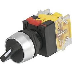 TRU Components LAS0-A3Y-20X/33 Trykknap 250 V/AC 5 A Afbryderpositioner 3 2 x 45 ° IP40 1 stk