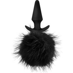 Blush Novelties Anal Adventures Platinum Rabbit Tail Plug Black in stock