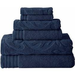Modern Threads Medallion Swirl Bath Towel Blue (137.16x68.58cm)