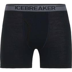 Icebreaker Calzoncillos Boxer Con Bragueta Merino Anatomica - Black