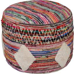 LR Home Nora Geometric Pouffe 18"