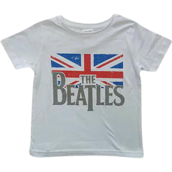 The Beatles Kid's Logo & Vintage Flag T-shirt - White