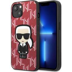 Karl Lagerfeld iPhone 13 Cover Monogram Iconic Patch Rød