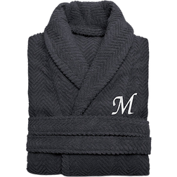 Linum Home Textiles Herringbone Weave Bathrobe - Grey