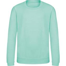 AWDis Kid's Plain Crew Neck Sweatshirt - Peppermint