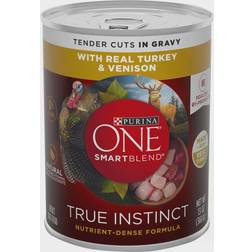 Purina ONE True Instinct Tender Cuts in Gravy Dog Food Formula With Real Turkey & Venison 12x368g