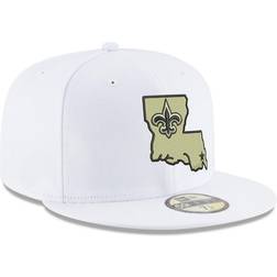 New Era New Orleans Saints Omaha Alternate Logo 59FIFTY Fitted Cap -White