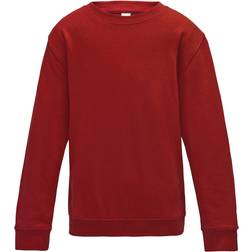 AWDis Kid's Plain Crew Neck Sweatshirt - Fire Red