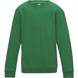 AWDis Kid's Plain Crew Neck Sweatshirt - Kelly Green