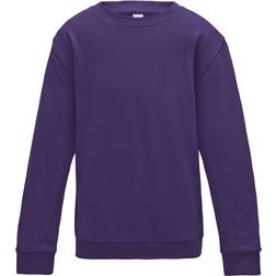 AWDis Kid's Plain Crew Neck Sweatshirt - Purple