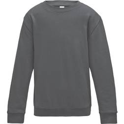 AWDis Kid's Plain Crew Neck Sweatshirt - Storm Grey