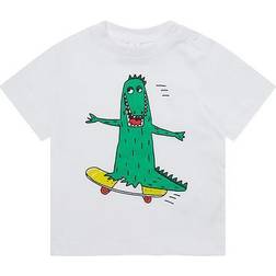 Stella McCartney Baby Printed Cotton T-shirt - Crocodile on a Skateboard (P00650513)