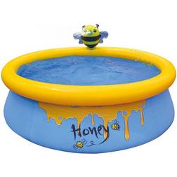 JLeisure Bee Spray 12010 5 Foot x 16.5 Inch Inflatable Above Ground Kids Swimming Pool