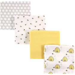 Hudson Flannel Receiving Blankets 4-pack Bee Hives