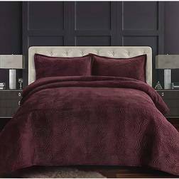 Tribeca Living Capri 3-pack Bedspread Purple (279.4x243.84cm)