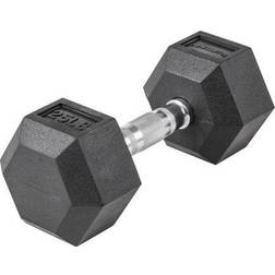 Lifeline Hex Rubber Dumbbell, 25lbs