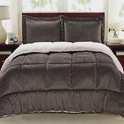 Swift Home Sherpa Down Bedspread Brown (218.44x218.44)