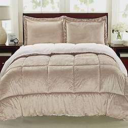 Swift Home Ultra Soft and Plush Reversible Bedspread Beige (228.6x228.6cm)