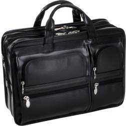 McKlein Hubbard Leather Briefcase, Black