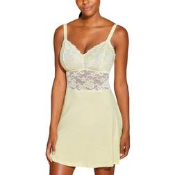 Cosabella Savona Curvy Chemise & G-String Set - Mignonette/White