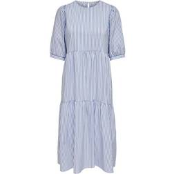 Only Ditte 2/4 Long Sleeve Middle Dress - White/Cloud Dancer