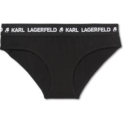 Karl Lagerfeld Women's Logo Hipster Panties, Black