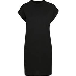 Build Your Brand Turtle Extended Shoulder Dress - Black