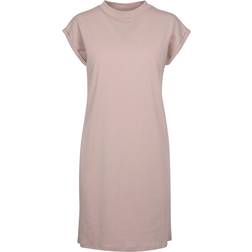 Build Your Brand Turtle Extended Shoulder Dress - Dusk Rose