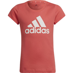 adidas Girl's Essentials T-shirt - Semi Turbo/White (HE1979)