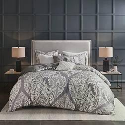 Madison Park Vienna Duvet Cover Gray (228.6x228.6)