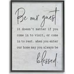 Stupell Industries Be Our Guest Home Family Framed Art 27.9x35.6cm