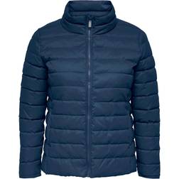 Only Curvy Short Quilted Jacket - Blue/Dark Denim