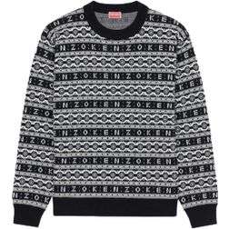 Kenzo Merino Wool Jacquard Sweater - Black