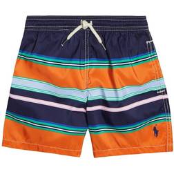 Polo Ralph Lauren Boys' Striped Swimming Trunks with Logo - Multicolour